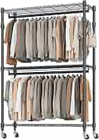 Amazon.com: BATHWA Heavy Duty Garment Rack on Wheels